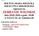 Zebranie wiejskie Sołectwa Mikoszewo - 28.01.2026 r