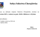 Zebranie wiejskie Sołectwa Chorążówka - 20.09.2025 r.