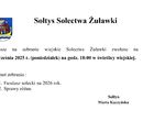 Zebranie wiejskie Sołectwa Żuławki - 22.09.2025 r.