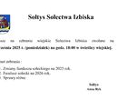Zebranie wiejskie Sołectwa Izbiska - 15.09.2025 r.