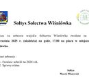 Zebranie wiejskie Sołectwa Wiśniówka - 14.09.2025 r.