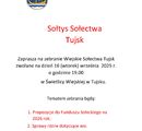 Zebranie wiejskie Sołectwa Tujsk - 16.09.2025 r.